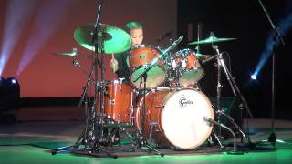 Sachi plays the drums.