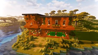 Minecraft | How to Build a Savanna Survival House (TUTORIAL)