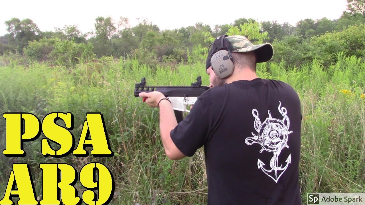 Palmetto State Armory, PSA, AR9, 9mm, shooting, guns, 4 inch, flash can, ma...