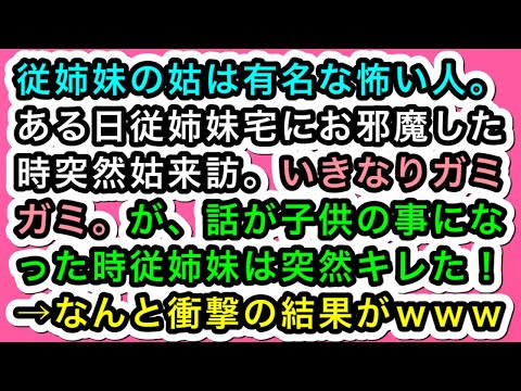 【女帝が折れた】従姉妹の姑は有名な怖い人。ある日従姉妹宅にお邪魔した時突然姑来訪。いきなりガミガミ。が、話が子供の事になった時従姉妹は突然キレた！→なんと衝撃の結果がｗｗｗ【スカッと実話ジャパン】