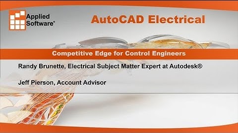 Webinar: AutoCAD Electrical: A Competitive Edge for Control Engineers