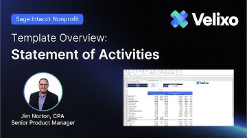Simplifying the Statement of Activities with Velixo for Sage Intacct Nonprofit