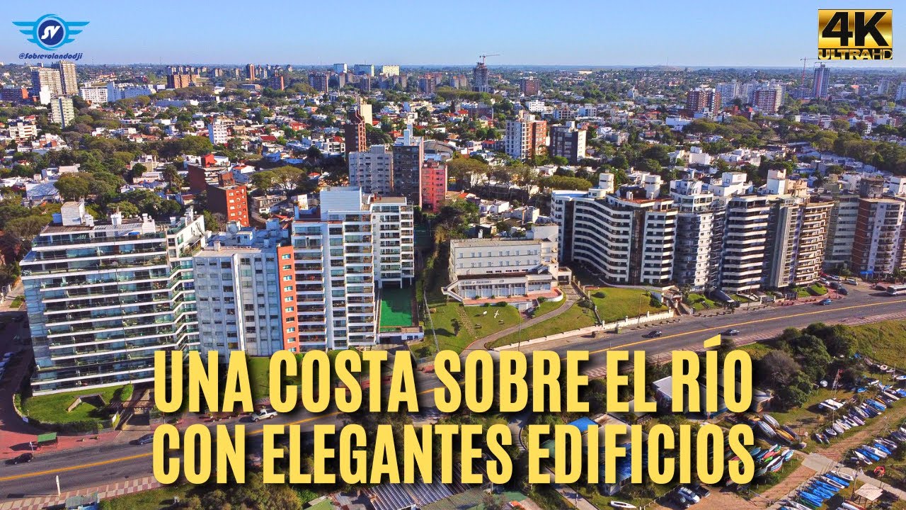 Hermosa rambla, arboladas calles y avenidas - Uruguay paisajes 4K drone dji Mini 2 Mini 3 Pro