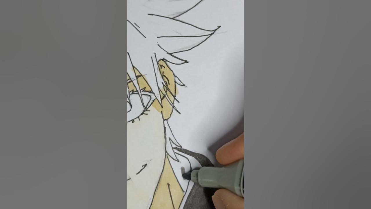 Рисую Годжо Сатуро #animedrawing #jujutsukaisen - YouTube