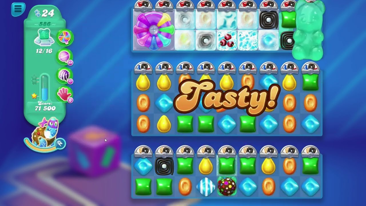 Candy Crush Soda Saga - Level 586 Gameplay | Candy Girl