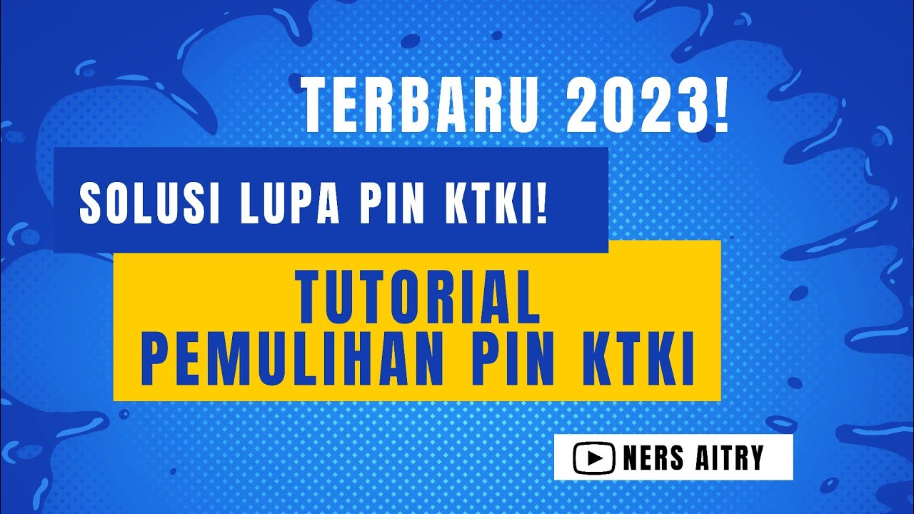 TERBARU!Solusi Lupa PIN KTKI!Tutorial Pemulihan PIN KTKI! YouTube