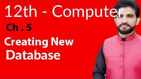 ICS Computer Part 2- Ch 5 - Creating New Database - Inter Part 2 Computer