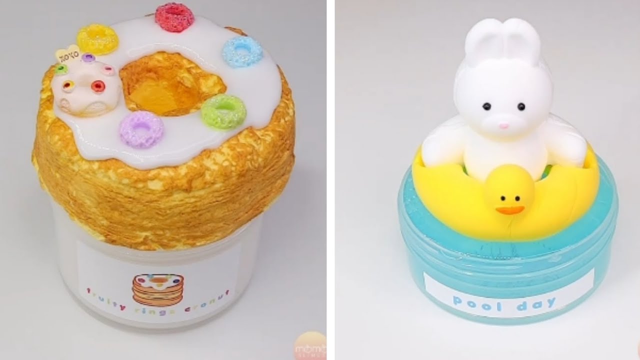 Very Satisfying clay mixing slime ASMR #9 (momoslimes) Slime ASMR compilation #22