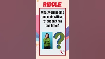 What word begins and ends with an ‘e’ but only has one letter? #shorts #yearofyou #riddles