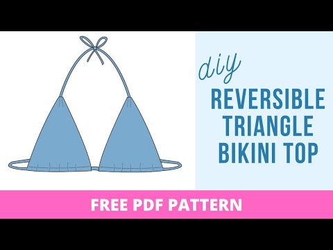 DIY Reversible Triangle String Bikini Top (with FREE pattern!) | Dallas Top | Edgewater Avenue