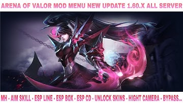 Arena Of Valor Mod Menu New Update 1.60.X All Server | MH, Aim Skill, Esp Line, Unlock Skins, Bypass