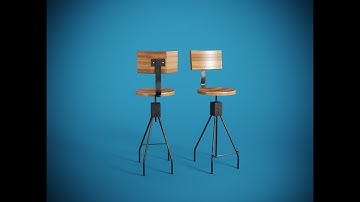 BarStool 3d modeling - 3ds max