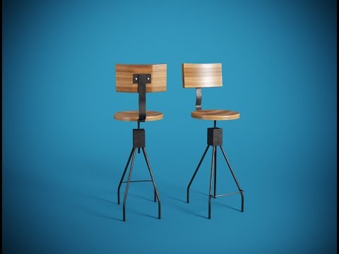 BarStool 3d modeling - 3ds max