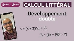 Développer - Double distributivité