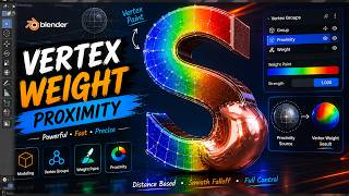 Bubble Type or Balloon Text Inflation in Blender | Blender Vertex Weight Proximity