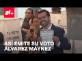 Álvarez Máynez, candidato a la presidencia, emite su voto en la colonia Condesa, CDMX - N+