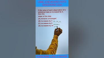 If the value of each observation of a statistical data is increased by 3, then the mean of the data