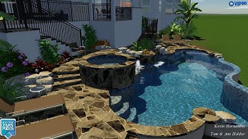Custom Pool Design By: Kevin Hernandez of Keith Zars Pools.