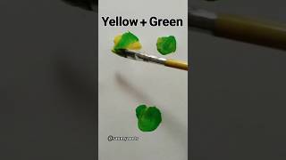 yellow 🟡+ Green 💚 color mixing = parrot green mix 🎨🖌️#art #youtube #drawing #saumyaarts1