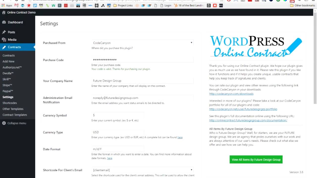Contract Example Ui Wordpress WP Online Contract Plugin Tutorial (Download and Settings) - YouTube