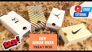 How To Make A DIY Shoe Treat Box |  Cricut | Sneaker Box | Party Favor | STEP BY STEP | EASY | 2022