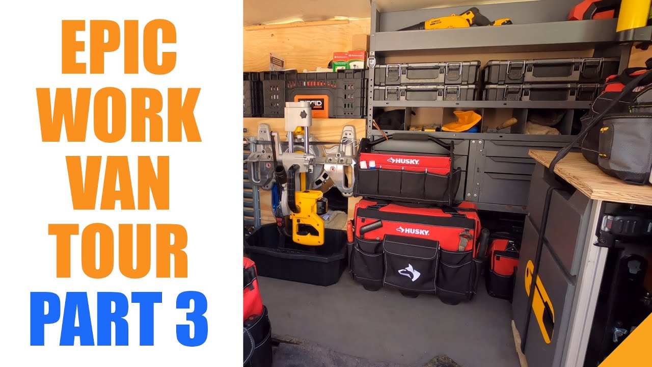 MY EPIC WORK VAN SETUP PART 3 Vans...Better than pickup trucks for