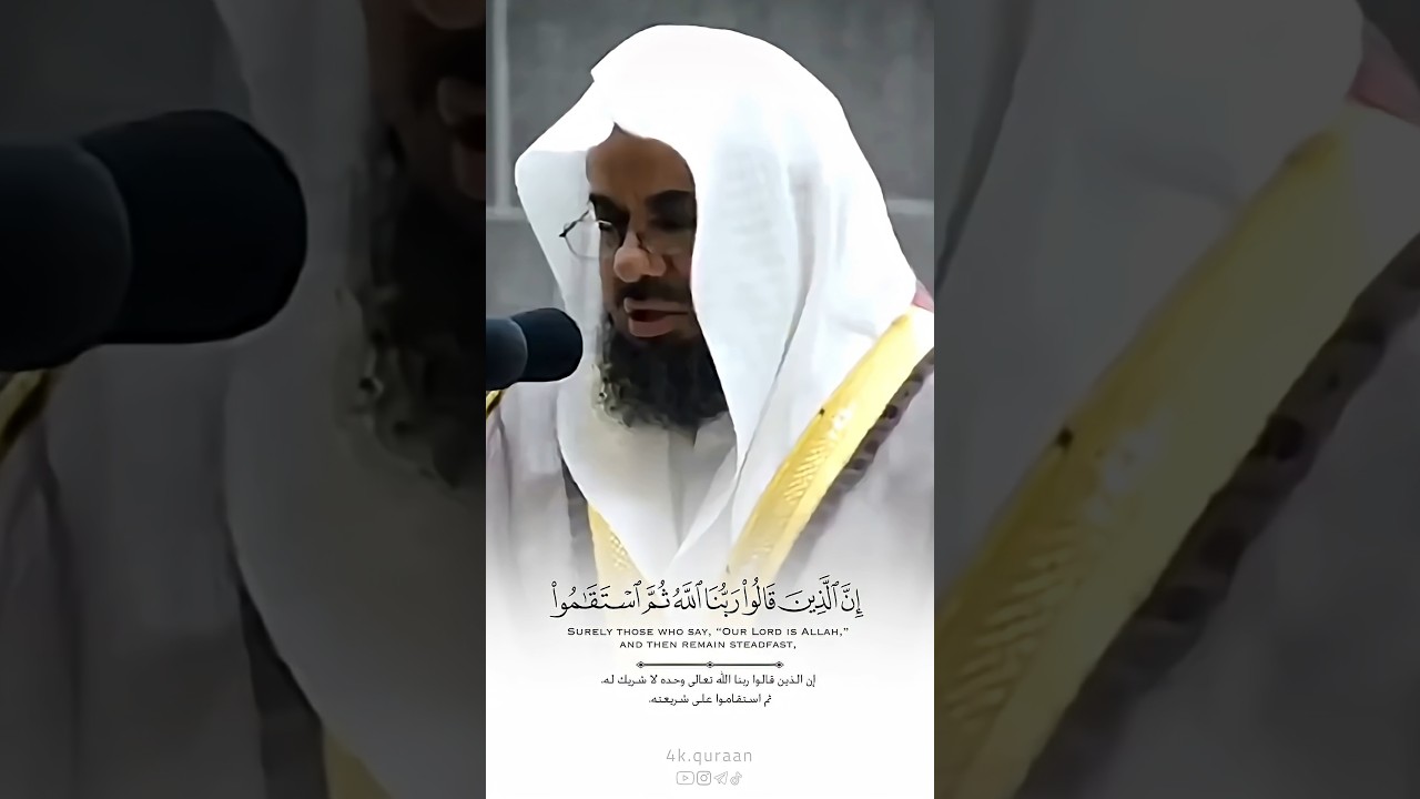 ( إن الذين قالوا ربنا الله ثم استقاموا ) تلاوة خاشعة من سورة فصلت 🤍☘️ || الشيخ أ.د #سعود_الشريم