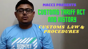 Custom Tariff Act 1975 |Adoption of Brussels Trade Nomenclature of Customs Cooperation Council(CCCN)