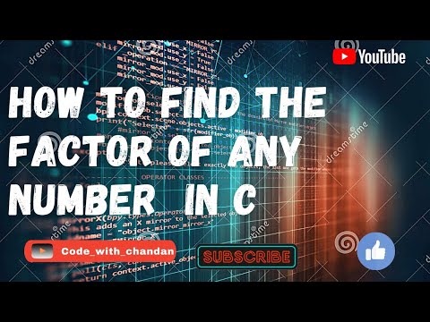 Find the Factors of Given Number | Logical Programming in|C factor in c | C tutorial |factor program