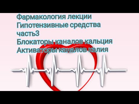 Фармакология лекции Гипотензивные средства Часть3 Блокаторы каналов кальция Активаторы каналов калия