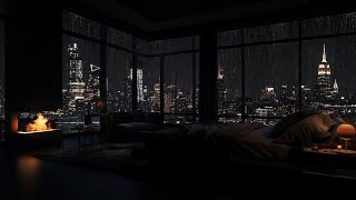 Городские огни в темноте: Вечер у костра и под дождем