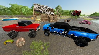 Huge Flood Destroys Our House And Cars Farming Simulator 22