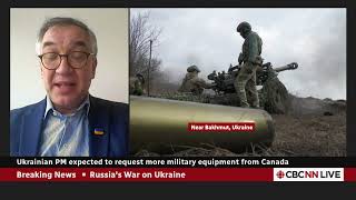 Roman Waschuk commenting on Ukraine&#39;s PM visit to Canada for CBC news