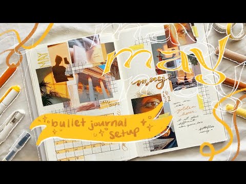 may 2022 🌤💛 bullet journal setup | plan with me