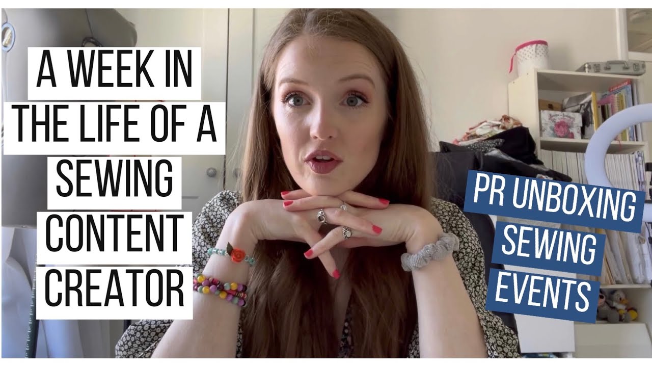 Week in my life as a sewing content creator. sewing, PR unboxings, book promo, Holly DENNETT