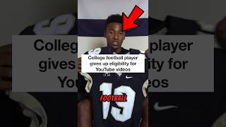 What happened to the college football player who was forced to quit to post YouTube videos? #shorts