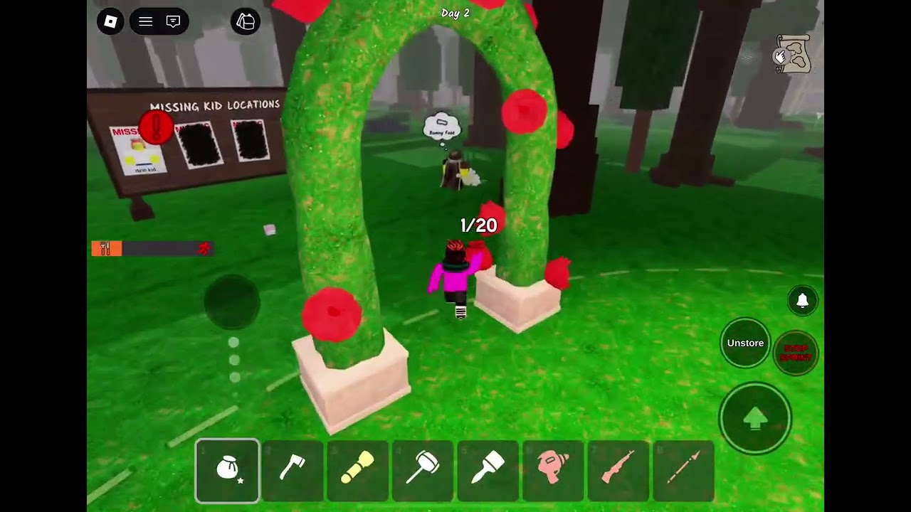 Playing 99 nights in the forest 