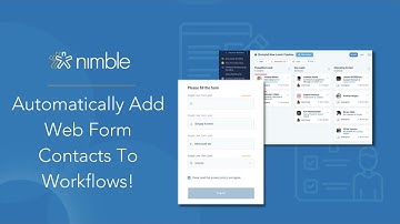 Add Web Form Contacts to Workflows