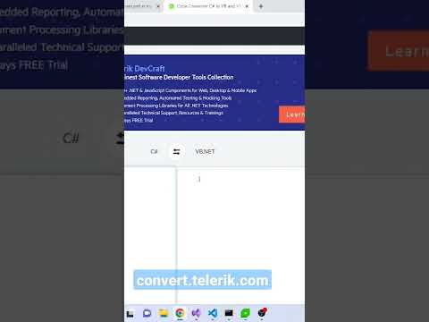 Convierte codigo de C# a VB.NET con convert.telerik.com