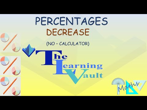 The Learning Vault  - Percentages Decrease   - (No Calculator)