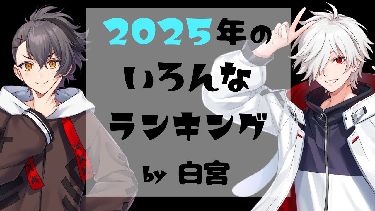 【白宮さん】2025年のいろんなランキング
