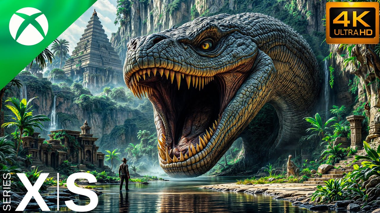 Titanoboa vs Indiana Jones Epic Boss Fight | Realistic Ultra Graphics | Xbox X Gameplay [4K 60FPS]