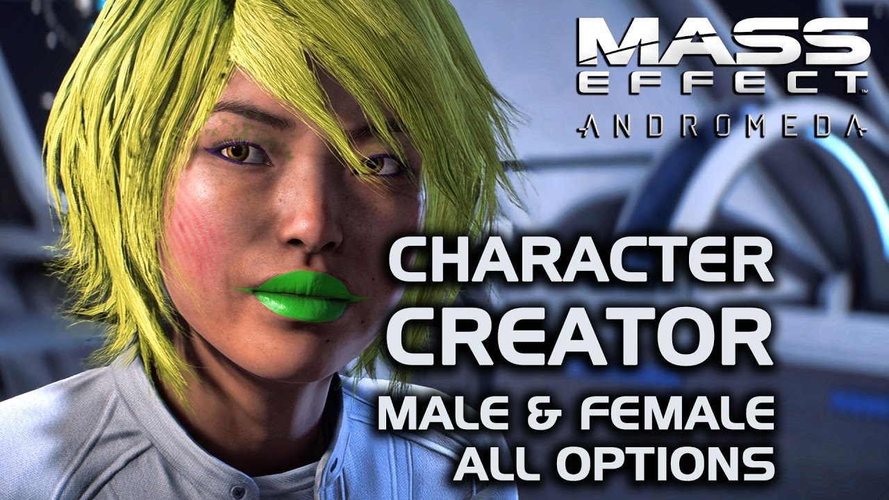 Mass Effect Andromeda - Character Creator - Male & Female (All Options)