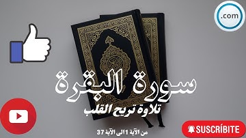 سورة البقرةمن الآية 1 الى الآية 37 تلاوة تريح القلب هادئة خاشعة رائعة