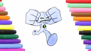 Nasıl Boyanır Yeni Ben 10 Mavi Echo Echo Çocuklar Için Boyama Sayfası, Boyama Kitabı