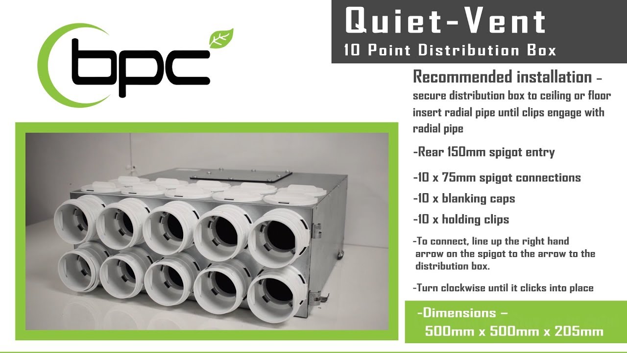 Quiet Vent 10 Point Distribution Box Installation Guide YouTube