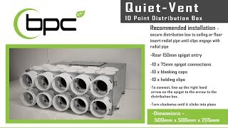 Quiet Vent 10 Point Distribution Box Installation Guide