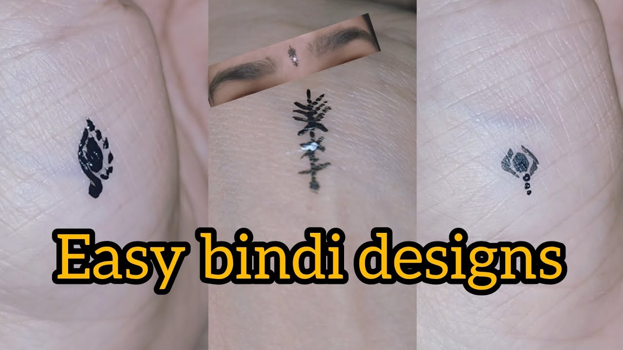 Easy 5 bindi designs for girls #viral #youtubevideo #bindi - YouTube