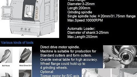BEIPING MACHINE 5 AXIS CNC TOOL GRINDING MACHINE BPX5 grinding video