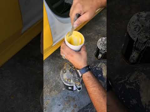 مزج لون اصفر يدوي